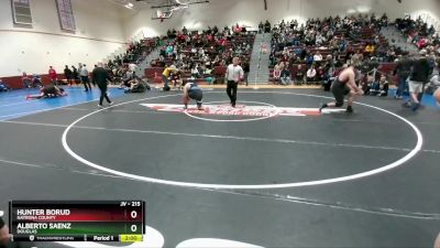 215 lbs Cons. Round 1 - Hunter Borud, Natrona County vs Alberto Saenz, Douglas