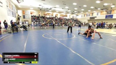 190 lbs Quarterfinal - Jose Nunez, Rialto vs Tasman Cassell, Newbury Park