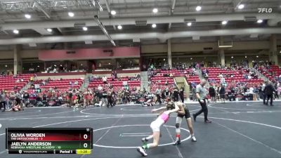 70 lbs Round 5 (6 Team) - Olivia Worden, The Untouchables vs Jaelyn Anderson, Nebraska Wrestling Academy