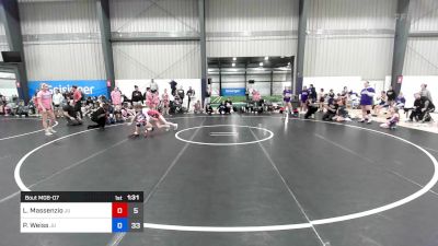 49 kg Semifinal - Lilliana Massenzio, Jersey United Purple vs Paige Weiss, Jersey United Pink