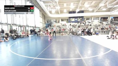 110 lbs Quarterfinals (8 Team) - David Lopez, Colorado Xtreme vs Cuyler Clark, Bear Cave