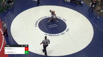 117 lbs Quarterfinal - Mason Gibson, Forest Hills vs Hunter Hohman, Grove City