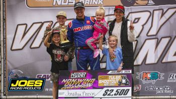 Jonathan Beason Reacts After Winning A Third Golden Driller At The Tulsa Shootout