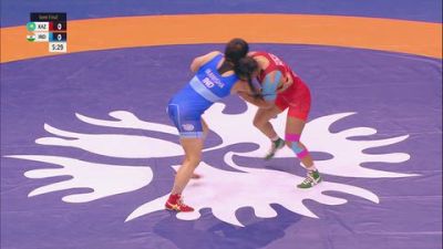 59 kg 1/2 Final - Altyn Shagayeva, Kazakhstan vs Manisha Manisha, India