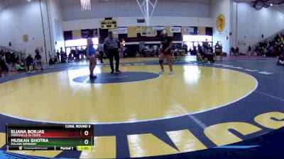 130 lbs Cons. Round 3 - Muskan Ghotra, Poland Seminary vs Eliana Borjas, Marysville (A-Team)