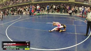 65 lbs Cons. Semi - Jocelyn Timothy, Fruita Wildcat Wrestling Club vs Aiden Valentine, Evanston Elite WC