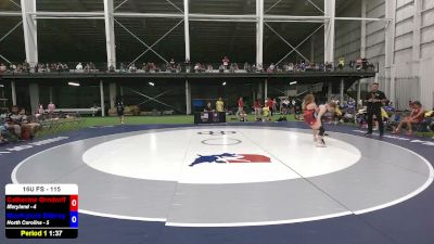 115 lbs Catherine Orndorff, Maryland vs MacKynzie Bilbrey, North Carolina