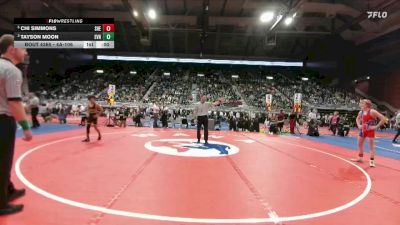 4A-106 lbs 3rd Place Match - Chi Simmons, Sheridan vs Tayson Moon, Evanston