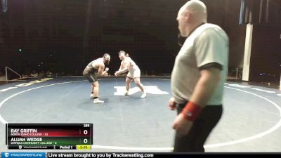 285 lbs Finals (2 Team) - Alijah Wedge, Umpqua Community College vs Ray Griffin, North Idaho College