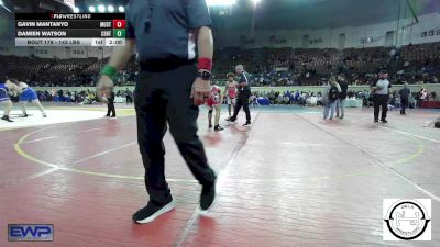 143 lbs Round Of 16 - Gavin Mantanyo, Mustang Middle School vs Damien Watson, Central Middle School