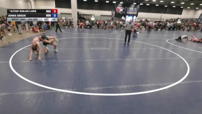100 lbs Champ. Rd Of 16 - Iliyah Sailas-Lara, Pomona Wrestling Club Colorado vs Jenna Greer, Bad Karma Wrestling Club