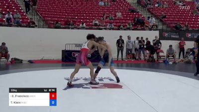 55 kg Cons 4 - Elyle Francisco, Anchorage Youth Wrestling Academy vs Tyler Klein, Wisconsin