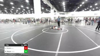 77 lbs Consi Of 16 #2 - Jaxyn Duran, Valley Bad Boys vs Benjamin Meyer, Wrestling Academy Of The Rockies