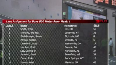 B 800 (Tyler Smith is your 2x champ, Brooks PR 2013)