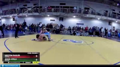 132 lbs Cons. Round 4 - Simon Ayala, Indiana vs Weston Rasler, Indiana