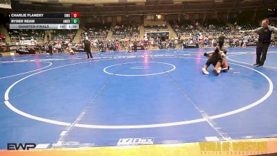 95 lbs Quarterfinal - Charlie Flanery, Cowboy Wrestling Club vs Ryder Ream, American Dream Wrestling Club