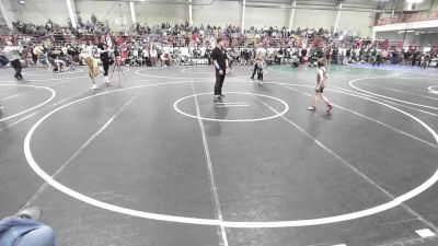 50 lbs Quarterfinal - Tayzen Hill, Mancos vs Mj Vigil, Duran Elite