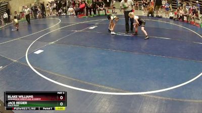 78 lbs Champ. Round 2 - Blake Williams, Sanderson Wrestling Academy vs Jace Regier, Gold Rush