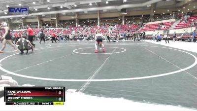 73 lbs Cons. Round 3 - Kane Williams, Maize WC vs Johnny Torres, WTC