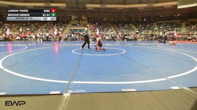 58 lbs Round Of 16 - Landon Young, South Central Punisher Wrestling Club vs Beckam Nieman, MilLard South Wrestling Club
