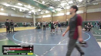 285 lbs Cons. Round 3 - Mateo Iniguez-Cortez, Chaparral vs Valente Luis, Perris