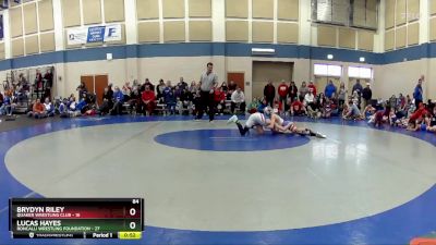 84 lbs Round 5 (10 Team) - Lucas Hayes, Roncalli Wrestling Foundation vs Brydyn Riley, Quaker Wrestling Club