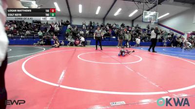 43 lbs Consi Of 8 #2 - Logan Matthews, Tiger Trained Wrestling vs Colt Keys, Tahlequah Wrestling Club