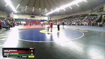 B 132 lbs Champ. Round 1 - Sage Kriewald, River View vs Bryan Zaragoza, Warden