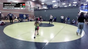 55 lbs Champ. Round 1 - Zialita (Zia) McKay, Fighting Squirrels Wrestling Club vs Jocelyn Peltier, Kimberly Bulldog Wrestling Club