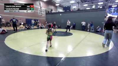 55 lbs Champ. Round 1 - Zialita (Zia) McKay, Fighting Squirrels Wrestling Club vs Jocelyn Peltier, Kimberly Bulldog Wrestling Club