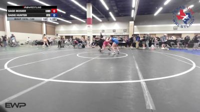140 lbs Consi Of 4 - Sage Mosier, Cowboy/Cowgirl Wrestling Club vs Sadie Hunter, Ryse Wrestling Club