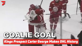 GOALIE GOAL: Los Angeles Kings Prospect Carter George Scores For Soo Greyhounds
