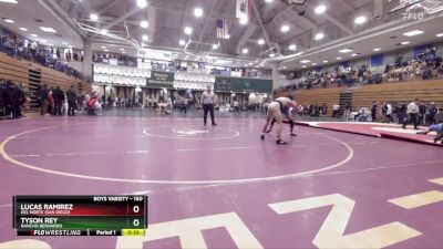 150 lbs Champ. Round 2 - Tyson Rey, Rancho Bernardo vs Lucas Ramirez, Del Norte (San Diego)