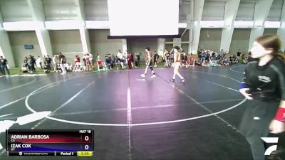 136 lbs Semifinal - Adrian Barbosa, CA vs Izak Cox, UT