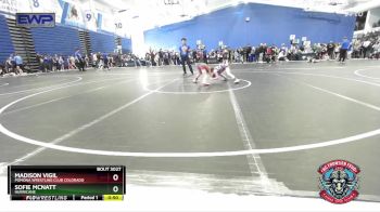 50-55 lbs Semifinal - Madison Vigil, Pomona Wrestling Club Colorado vs Sofie Mcnatt, Hurricane