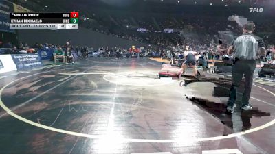 5A Boys 190 lbs Champ. Round 1 - Phillip Price, Woodburn Boys vs Ethan Michaels, Summit Boys