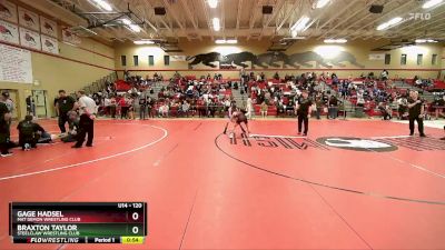 120 lbs Cons. Round 3 - Gage Hadsel, Mat Demon Wrestling Club vs Braxton Taylor, Steelclaw Wrestling Club