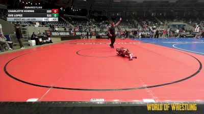 40 lbs 5th Place - Charlotte Koenig, Cabot Wrestling Club vs Eve Lopez, Black Fox Academy