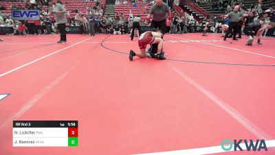 90 lbs Rr Rnd 3 - Noah Lickliter, Perry Wrestling Academy vs Joel Ramirez, Hennessey Takedown Club