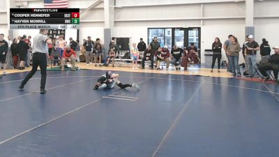 75 lbs 5th Place Match - Cooper Hennefer, Declo Stingers vs Hayven Morrill, Rams Wrestling Club