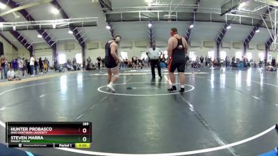 285 lbs Champ. Round 2 - Hunter Probasco, Ohio Northern Univerity vs Steven Marra, Mount Union