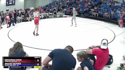 78 lbs Round 3 (4 Team) - Brooks Blevins, Kansas Red Boys vs Zechariah Davis, Nebraska Red Boys