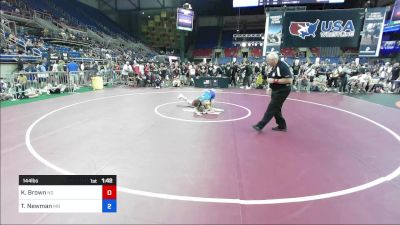 144 lbs Rnd Of 128 - Kash Brown, ND vs Tyson Newman, MN