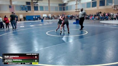 155lbs Champ. Round 1 - Jacinda Marshall, Kelso (Girls) vs Ruby Espinoza, Camas (Girls)