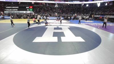 I-157 lbs Champ. Round 2 - Joseph Brooks, Massapequa vs Collen Austin, Fulton