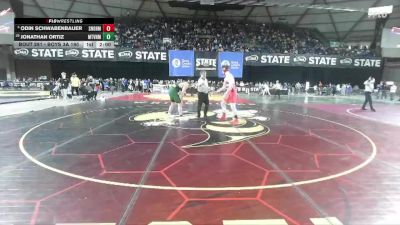 Boys 3A 190 lbs Champ. Round 2 - Jonathan Ortiz, Mount Vernon vs Odin Schwabenbauer, Snohomish