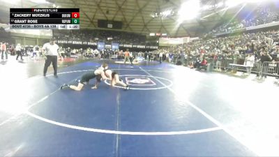 Boys 4A 138 lbs Semifinal - Zackery Motzkus, Battle Ground vs Grant Rose, Rogers (Puyallup)