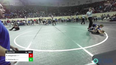 60 lbs Round Of 16 - Ross Stegeman, Tulsa Blue T Panthers vs Dawson Richards, Berryhill Wrestling Club