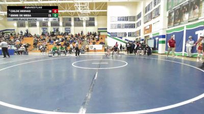 120 lbs 3rd Place Match - Emme De Mesa, Eastlake vs Chloe Hervas, San Marcos