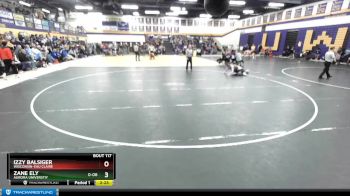 125 lbs Quarterfinal - Izzy Balsiger, Wisconsin-Eau Claire vs Zane Ely, Aurora Universtiy
